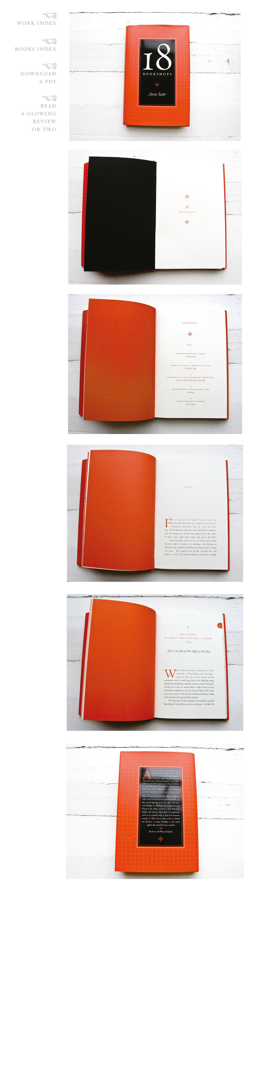 scottish book design, book design scotland, 18 Bookshops Anne Scott