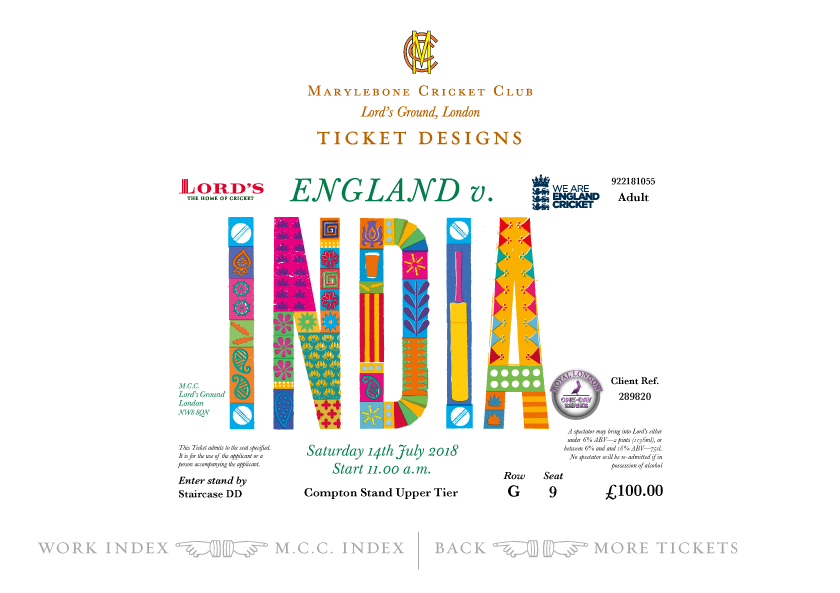 sports and entertainment ticket designer 2018 england v india odi ticket designer