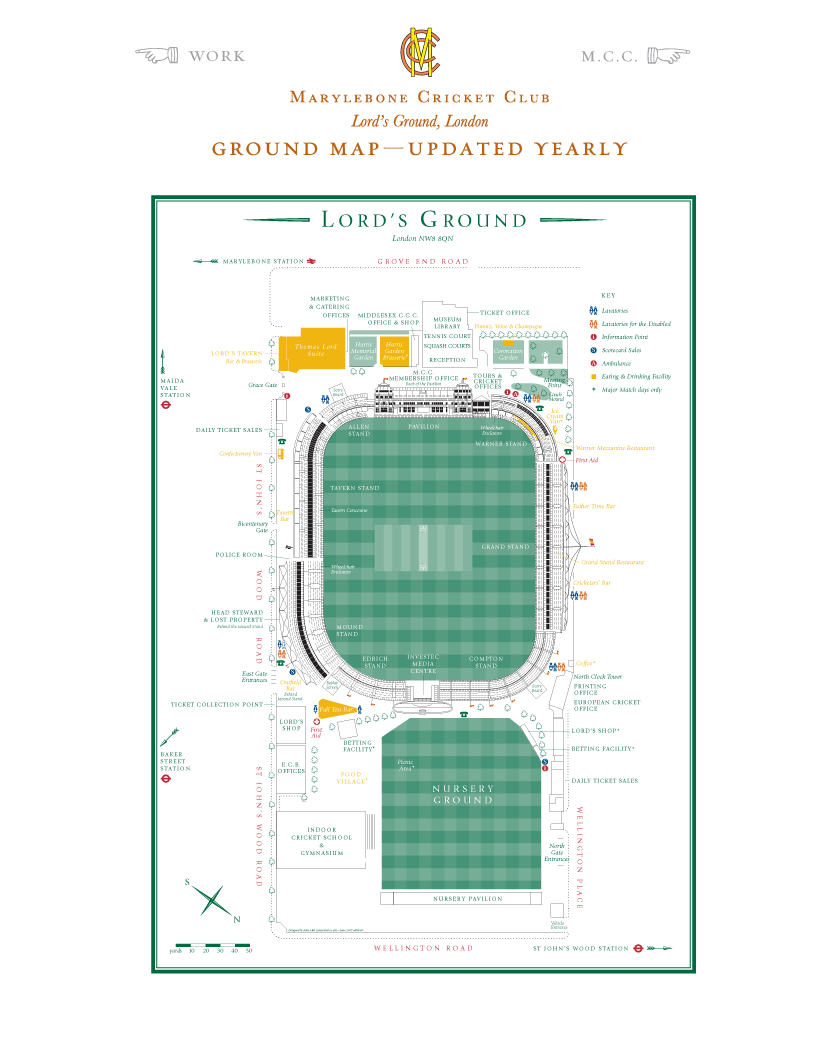 Canterbury Cricket Ground Map